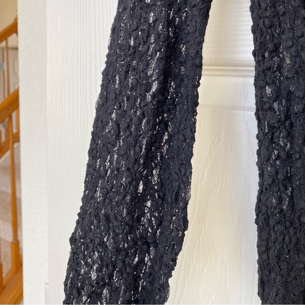 Women’s Black Lace Long-Sleeve Bodysuit - Picture 8 of 10